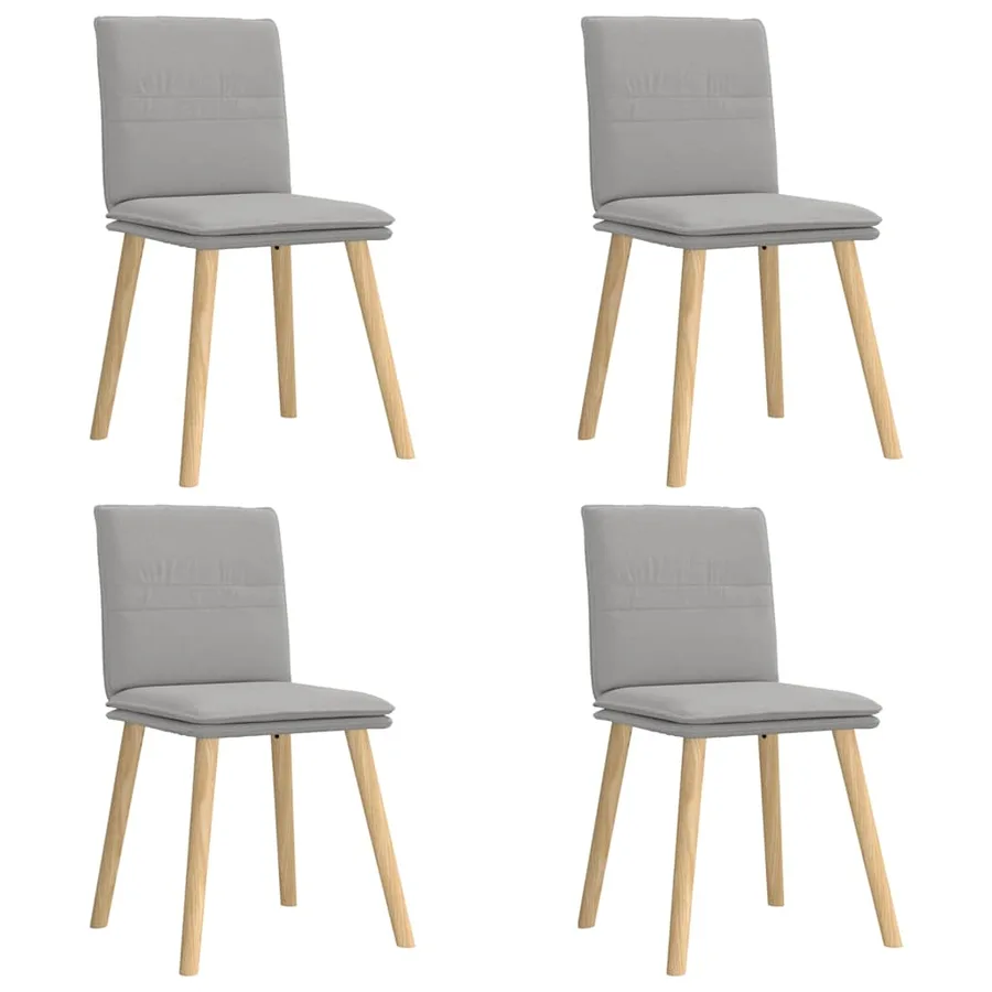 Chaises à manger lot de 4 gris nuage tissu - 2