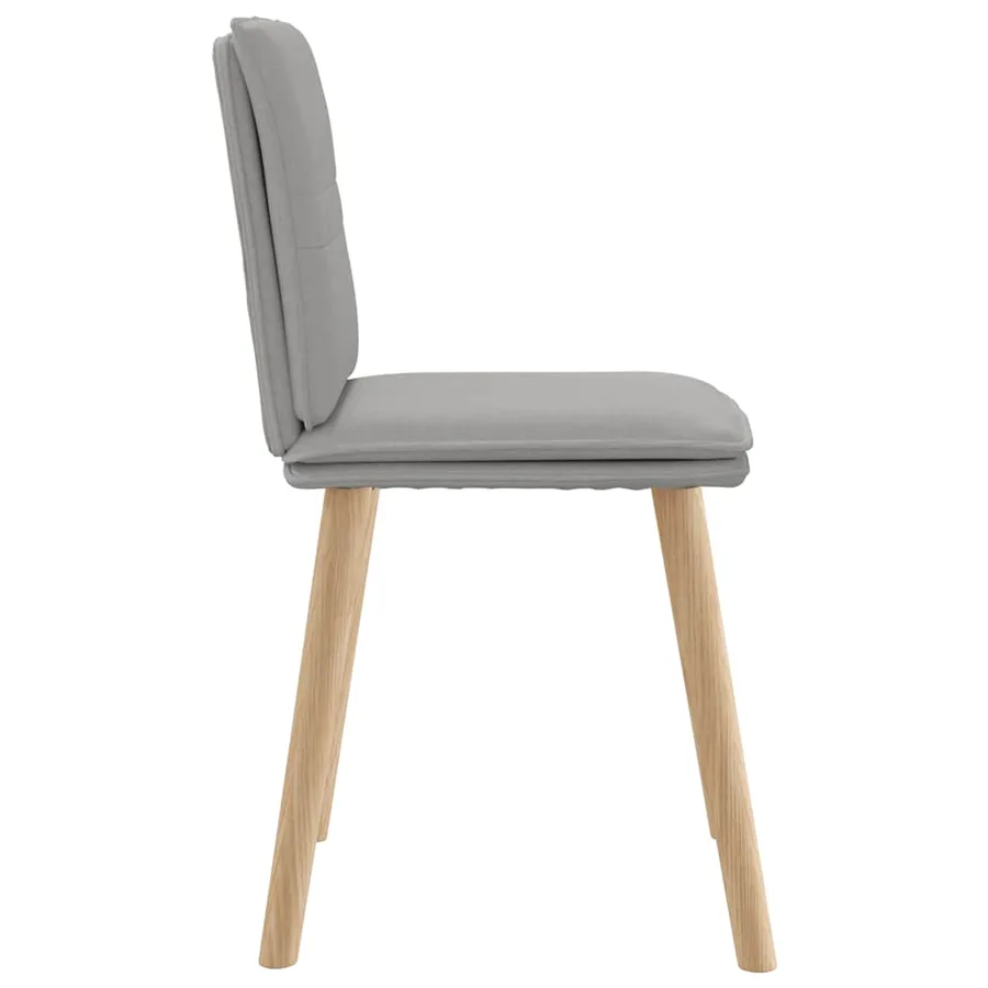 Chaises à manger lot de 4 gris nuage tissu - 5