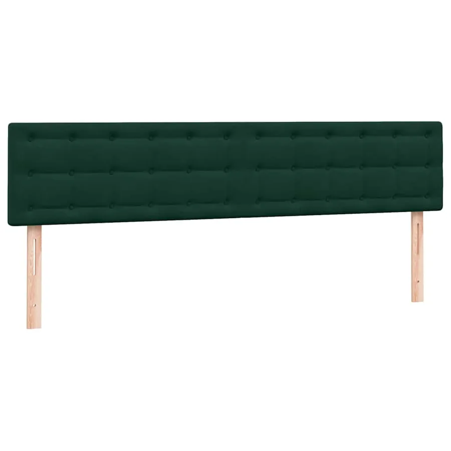 Sommier à lattes de lit et matelas vert foncé 200x220cm velours - 7
