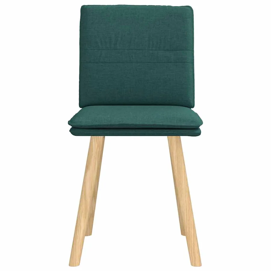 Chaises à manger lot de 2 vert foncé tissu - 4