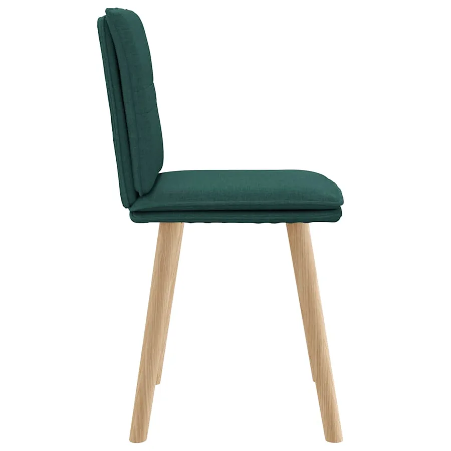 Chaises à manger lot de 2 vert foncé tissu - 5