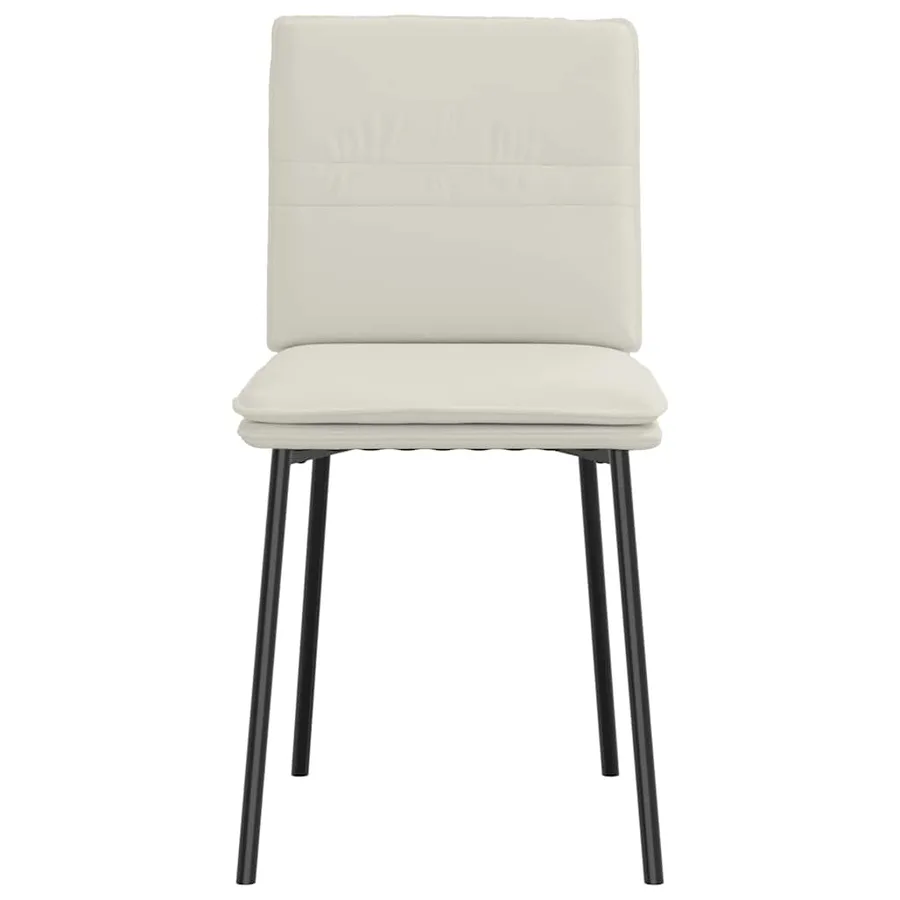 Chaises à manger lot de 4 Crème Velours - 4