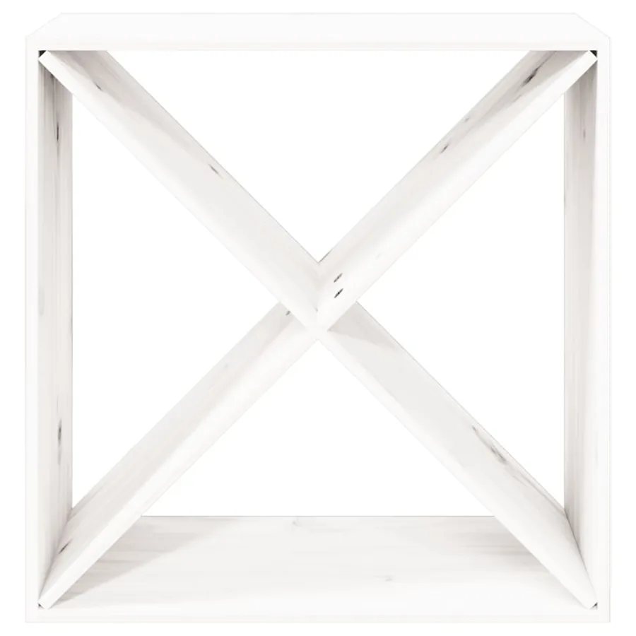 Armoire à vin Blanc 62x25x62 cm Bois de pin massif - 4
