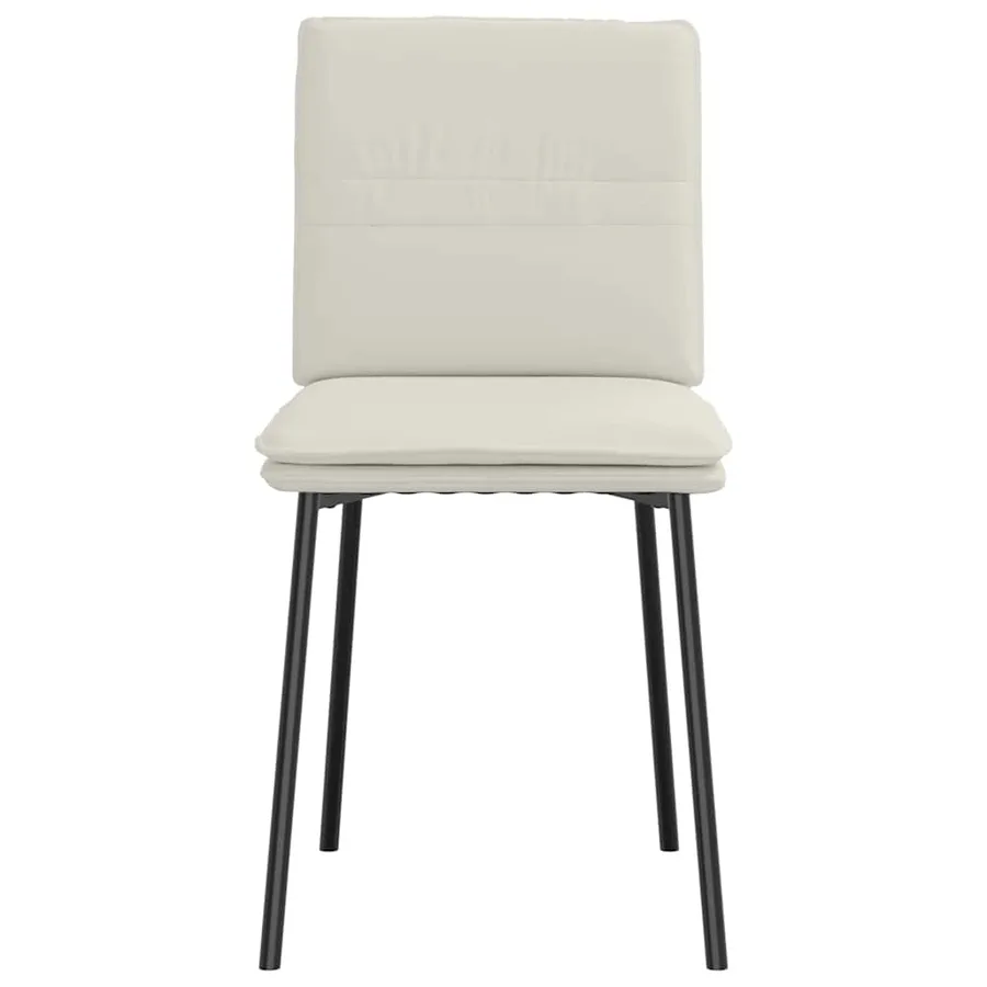 Chaises à manger lot de 6 crème velours - 4