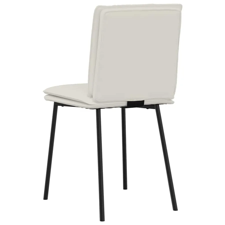 Chaises à manger lot de 6 crème velours - 6