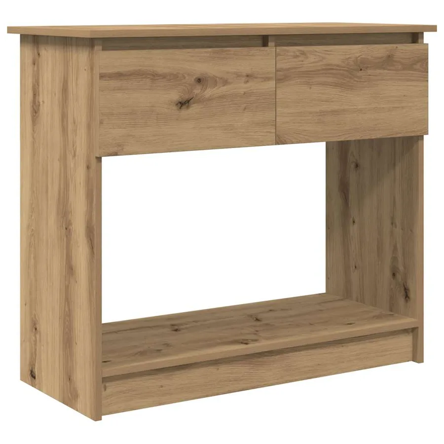 Table console avec tiroirs chêne artisanal 85,5x38,5x74,5 cm - 2