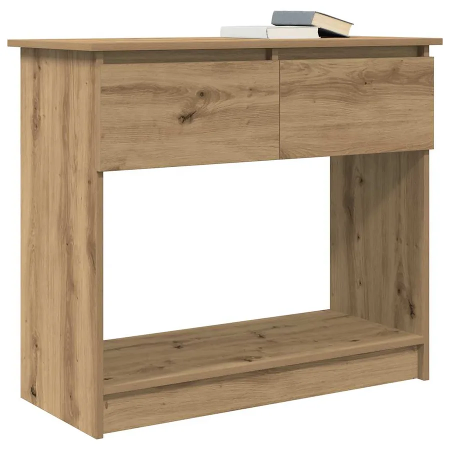 Table console avec tiroirs chêne artisanal 85,5x38,5x74,5 cm - 4