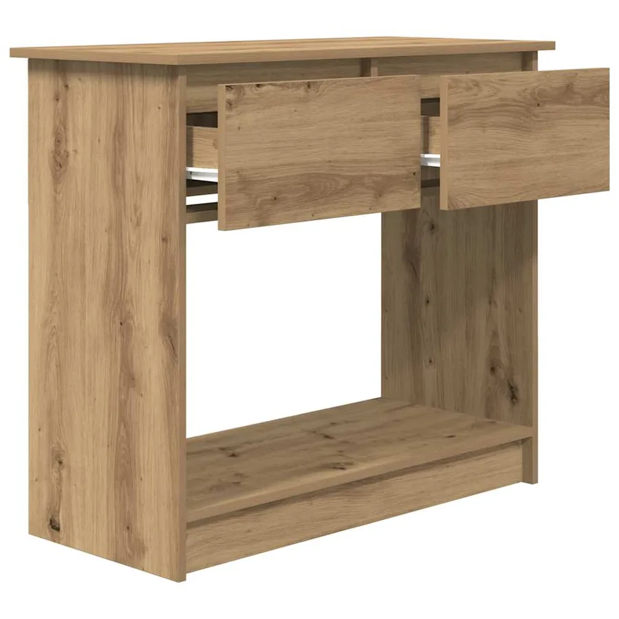 Table console avec tiroirs chêne artisanal 85,5x38,5x74,5 cm - 5