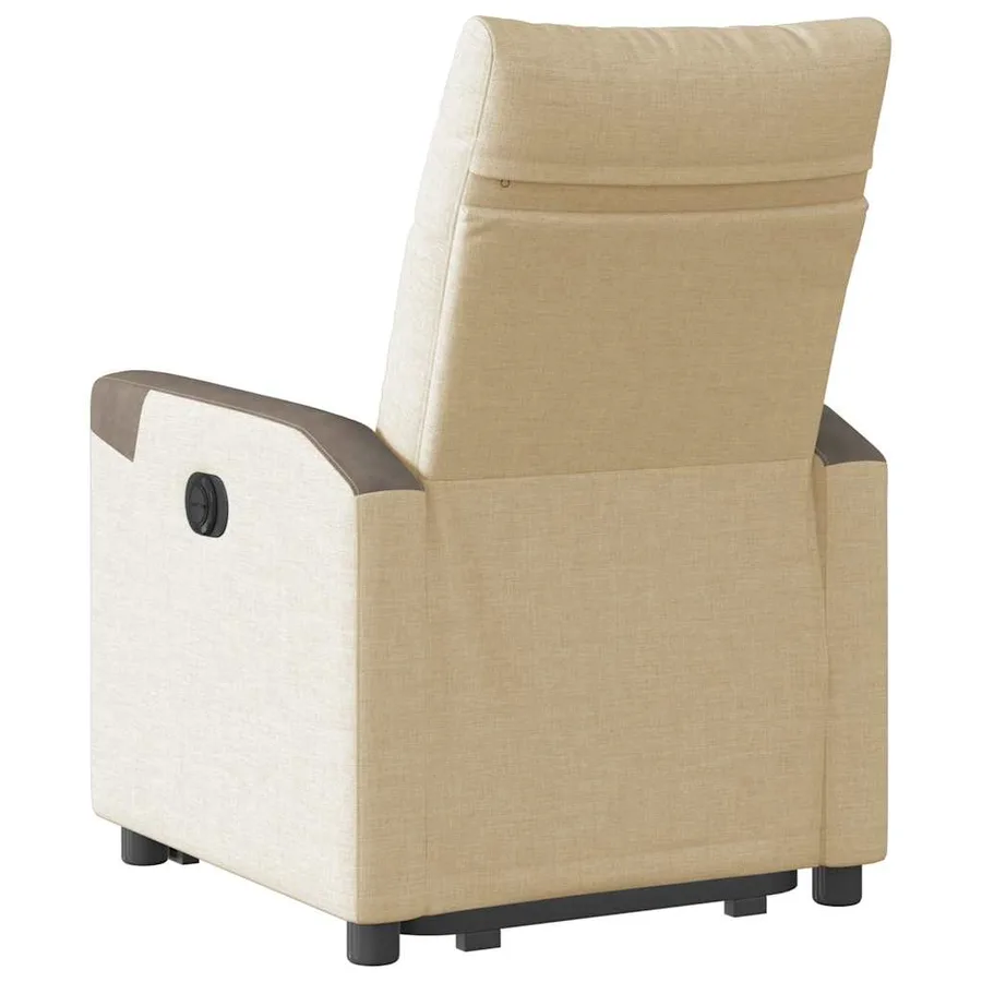 Fauteuil inclinable Crème Tissu - 7