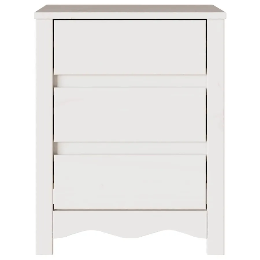 Table basse Drammen Blanc 45 x 35 x 56 cm Bois de pin massif - 7