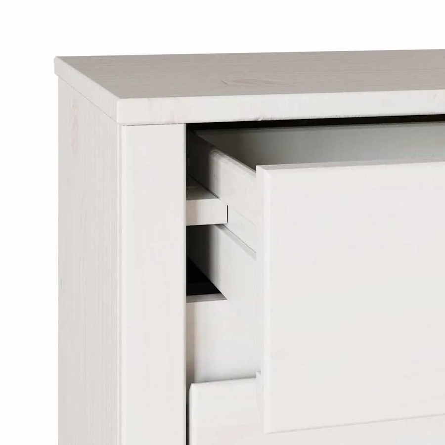 Table basse Drammen Blanc 45 x 35 x 56 cm Bois de pin massif - 9