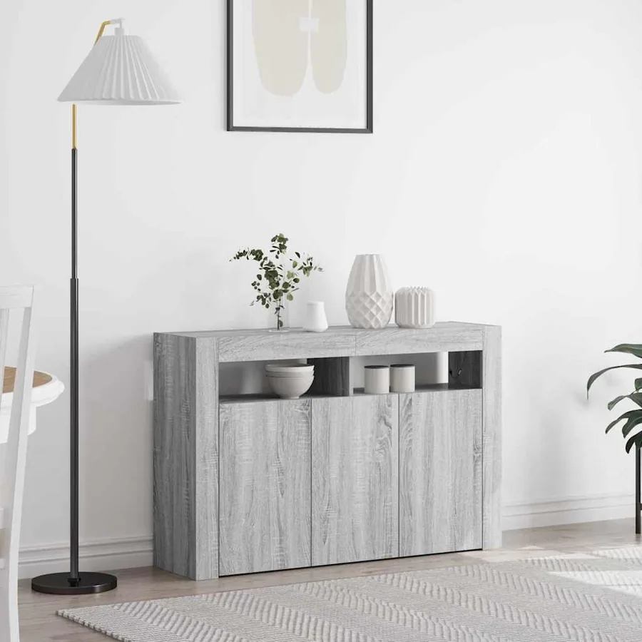 Buffet Gris Sonoma 116 x 30 x 75 cm Bois d'ingénierie