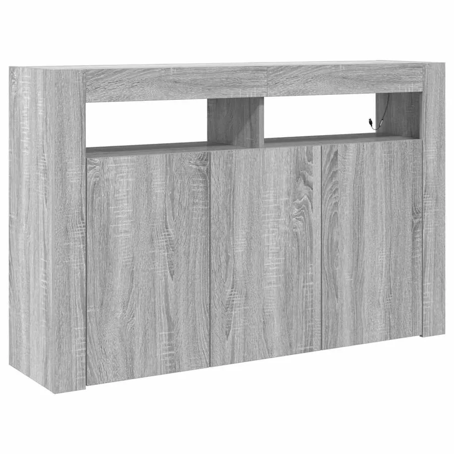 Buffet Gris Sonoma 116 x 30 x 75 cm Bois d'ingénierie - 2