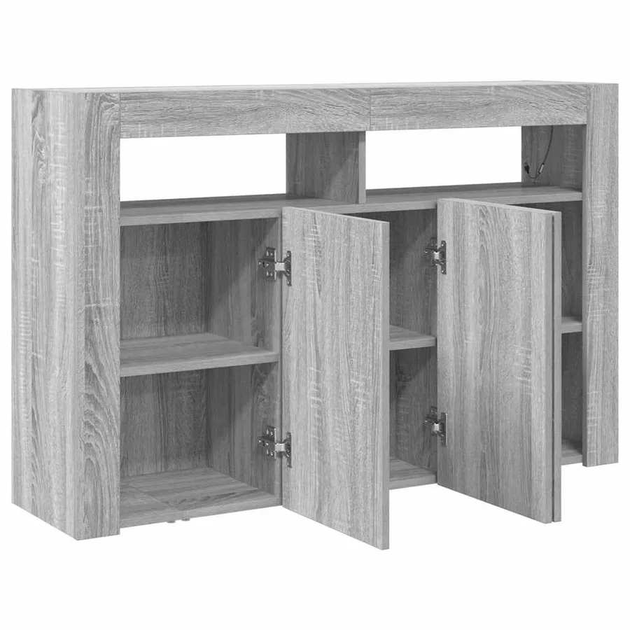 Buffet Gris Sonoma 116 x 30 x 75 cm Bois d'ingénierie - 6