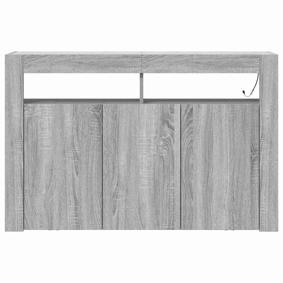 Buffet Gris Sonoma 116 x 30 x 75 cm Bois d'ingénierie - 7