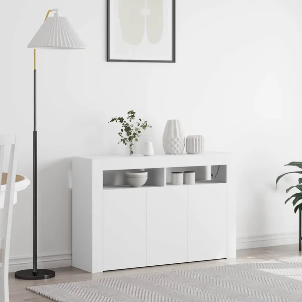 Buffet Blanc 116 x 30 x 75 cm Bois d'ingénierie