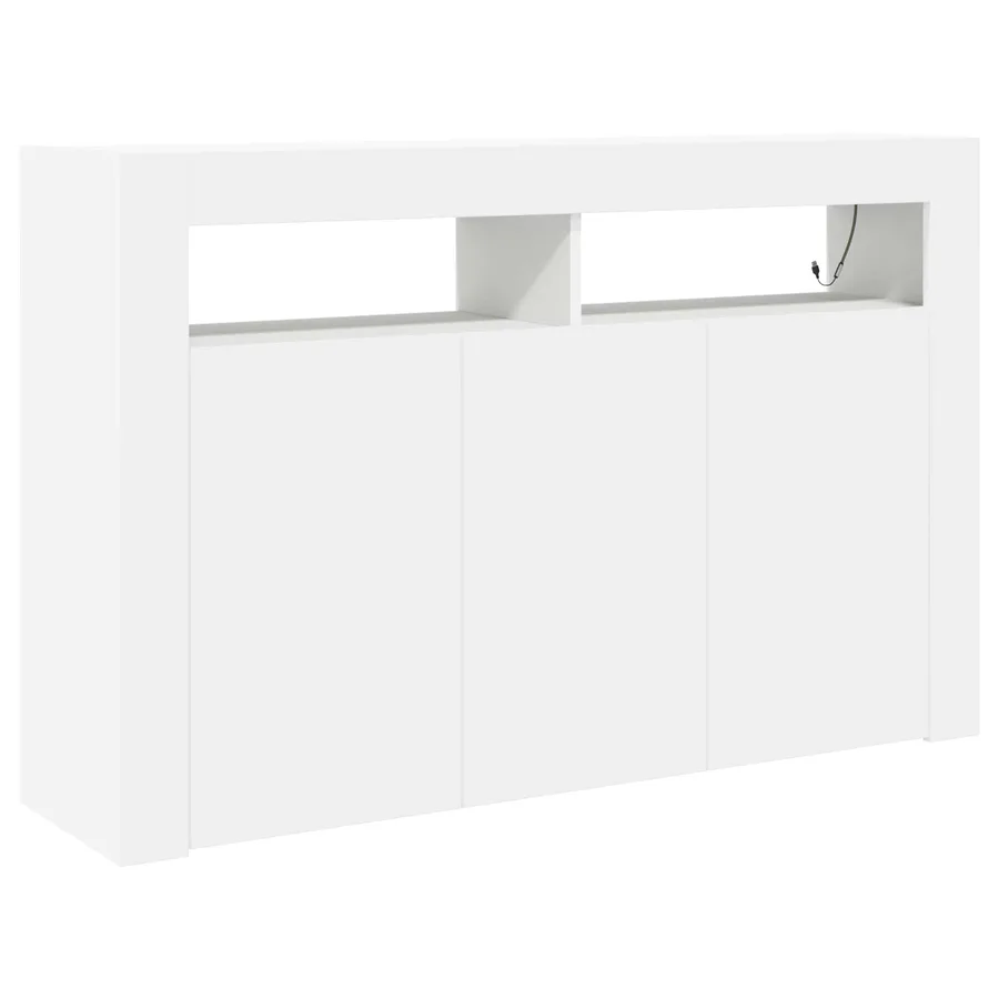 Buffet Blanc 116 x 30 x 75 cm Bois d'ingénierie - 2
