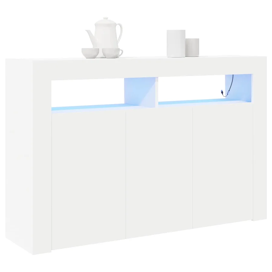 Buffet Blanc 116 x 30 x 75 cm Bois d'ingénierie - 3