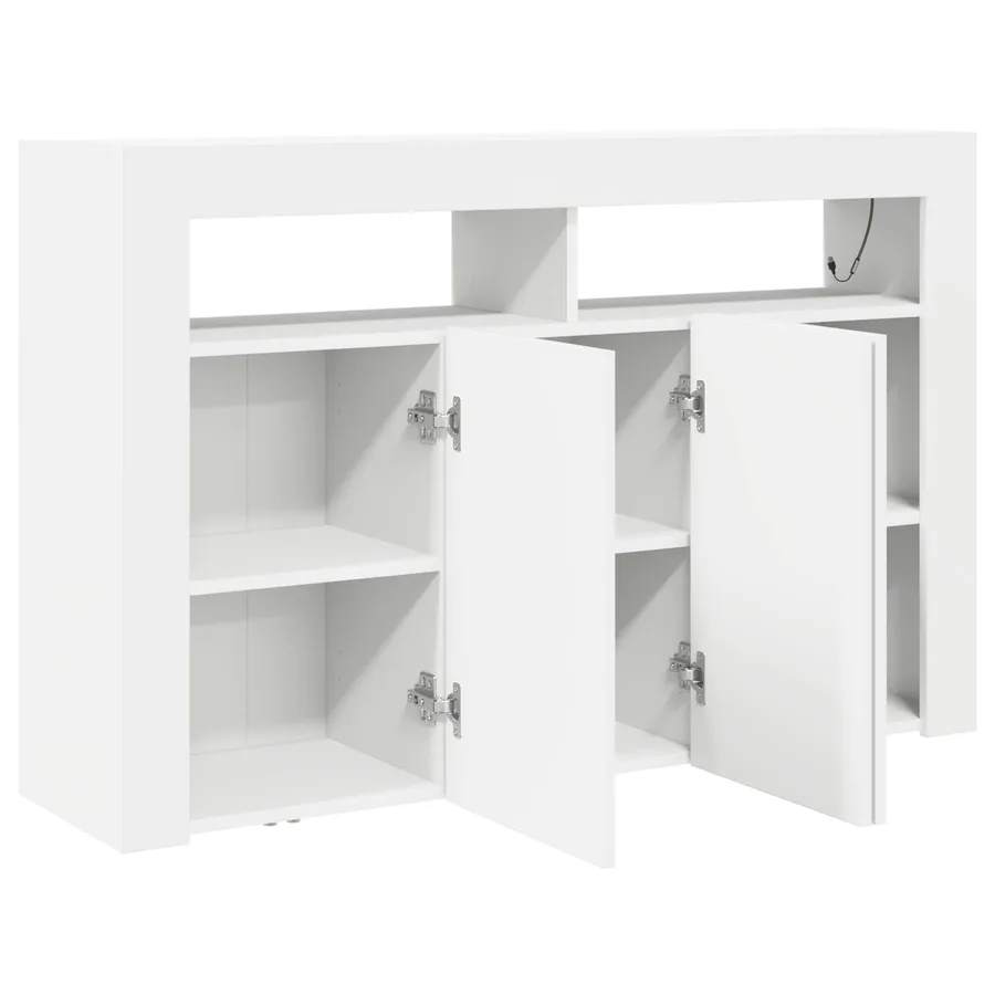 Buffet Blanc 116 x 30 x 75 cm Bois d'ingénierie - 6