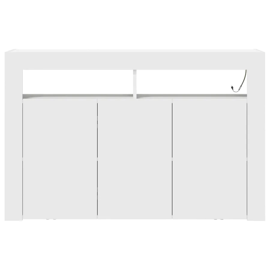 Buffet Blanc 116 x 30 x 75 cm Bois d'ingénierie - 7