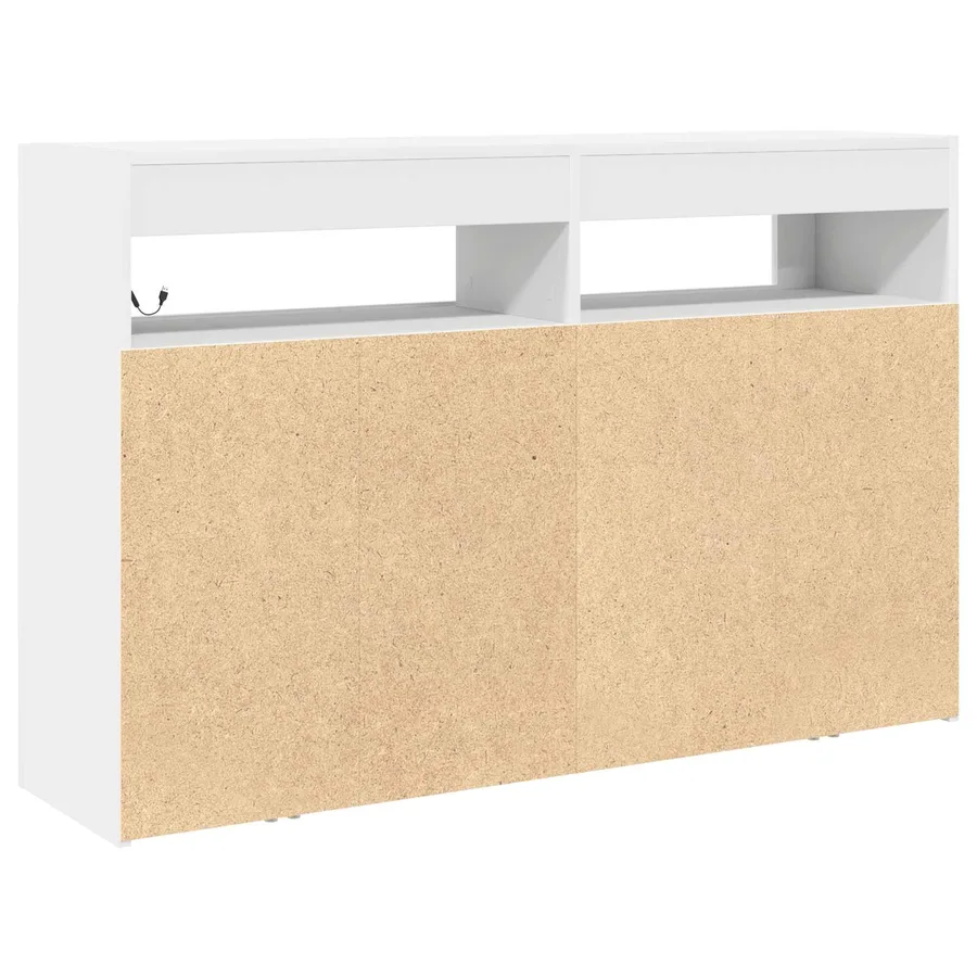 Buffet Blanc 116 x 30 x 75 cm Bois d'ingénierie - 9