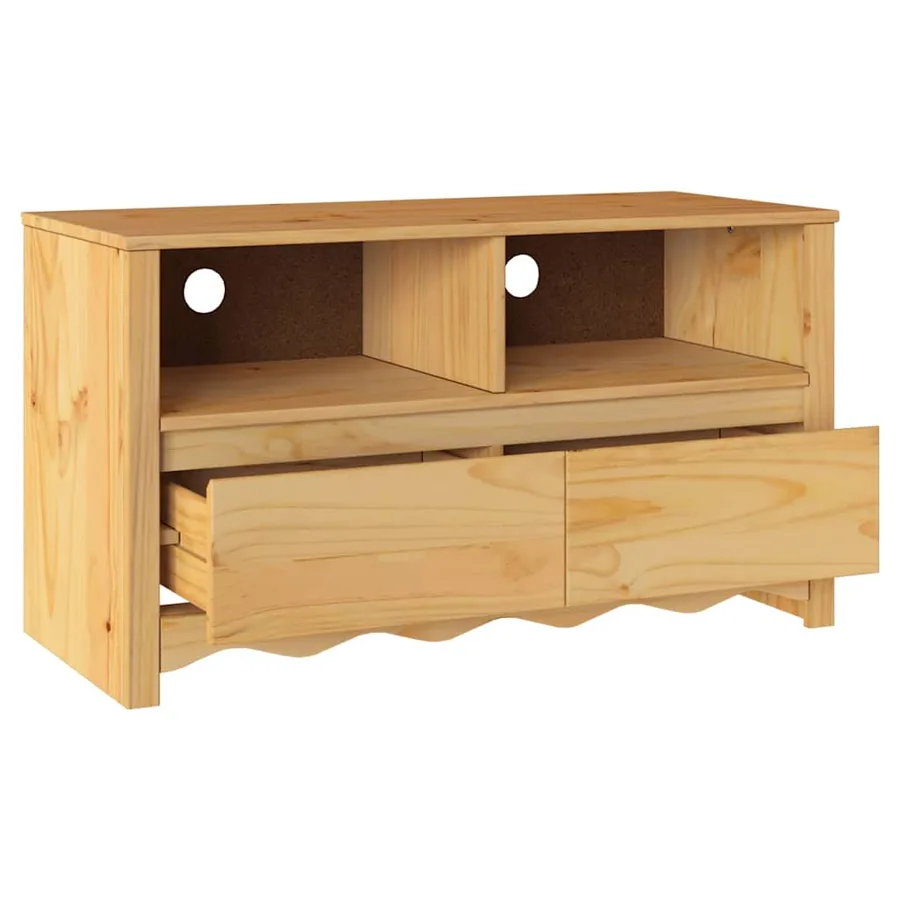 Meuble TV Drammen Chêne 99 x 43 x 55 cm Bois de pin massif - 5