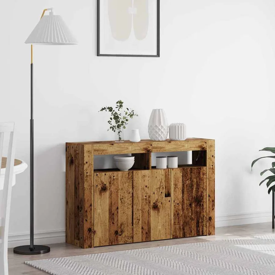Buffet Bois ancien 116 x 30 x 75 cm Bois d'ingénierie