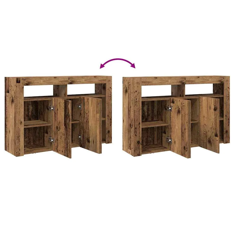 Buffet Bois ancien 116 x 30 x 75 cm Bois d'ingénierie - 13