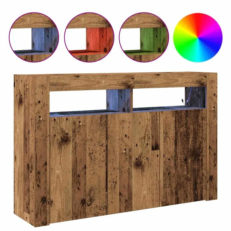 Buffet Bois ancien 116 x 30 x 75 cm Bois d'ingénierie - 4