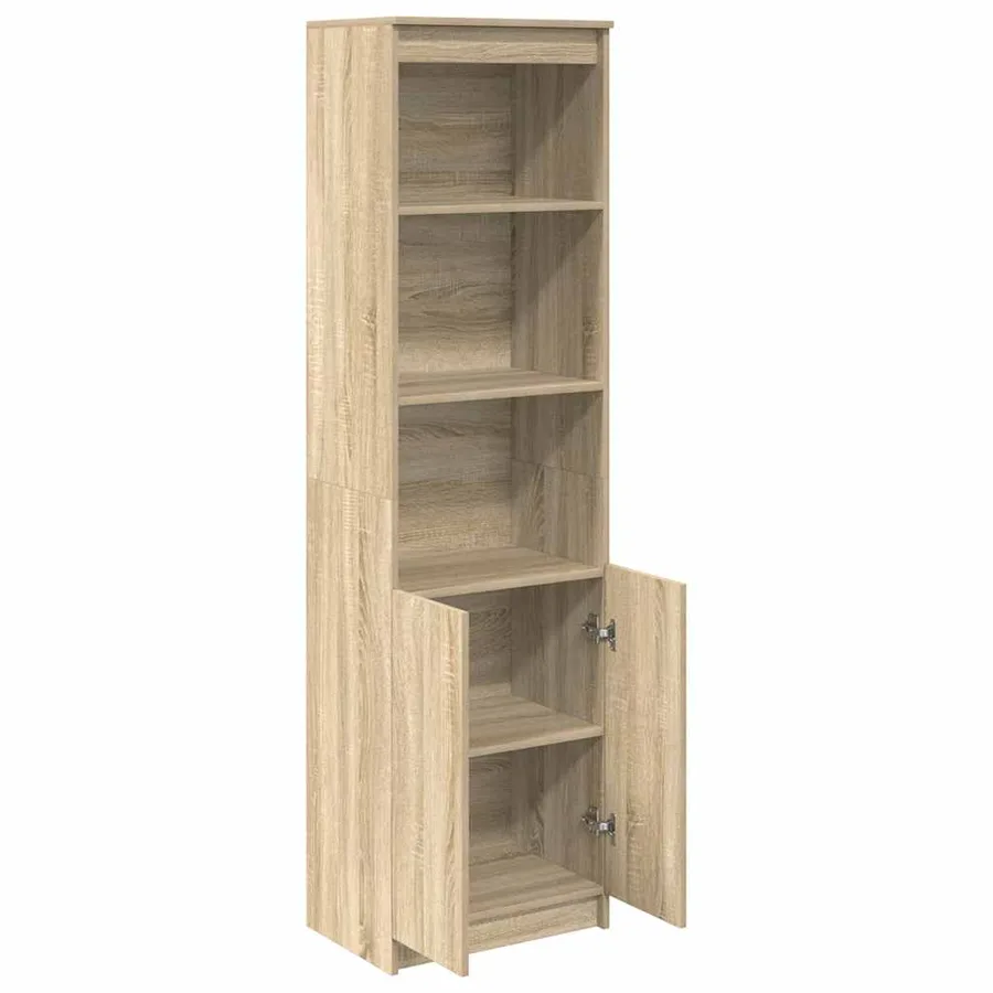 Buffet haut chêne sonoma 50x35x180 cm bois d'ingénierie - 5
