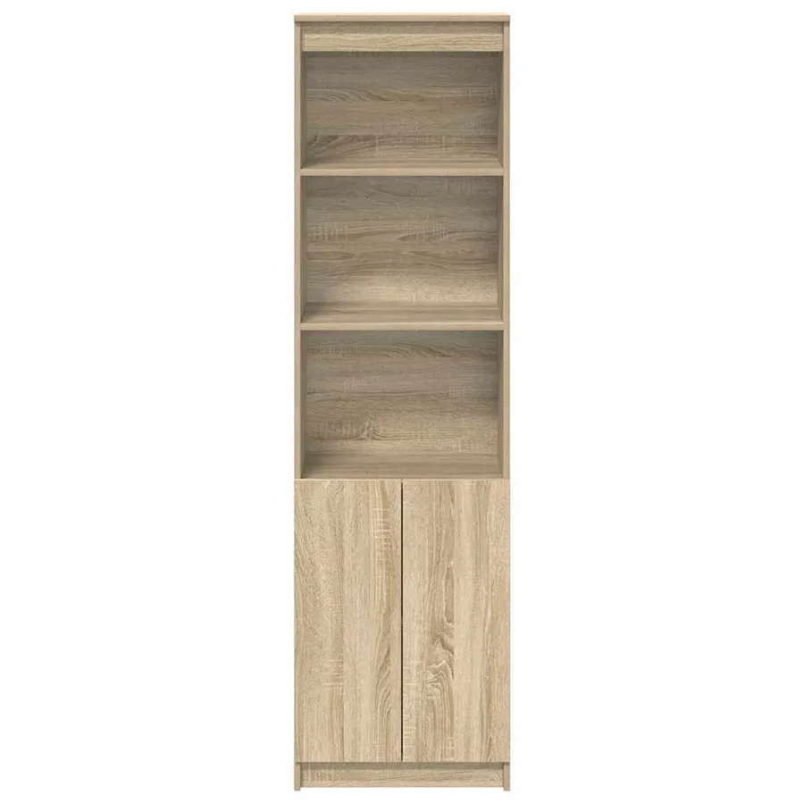 Buffet haut chêne sonoma 50x35x180 cm bois d'ingénierie - 6
