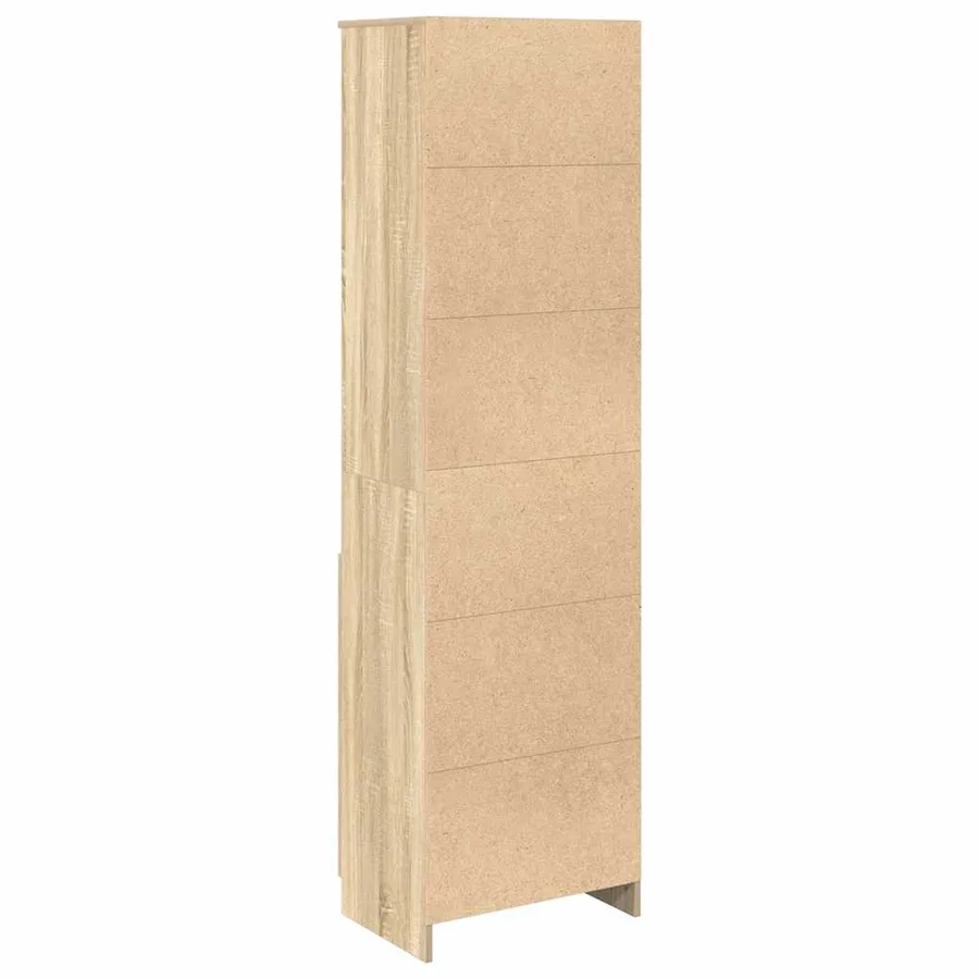 Buffet haut chêne sonoma 50x35x180 cm bois d'ingénierie - 8