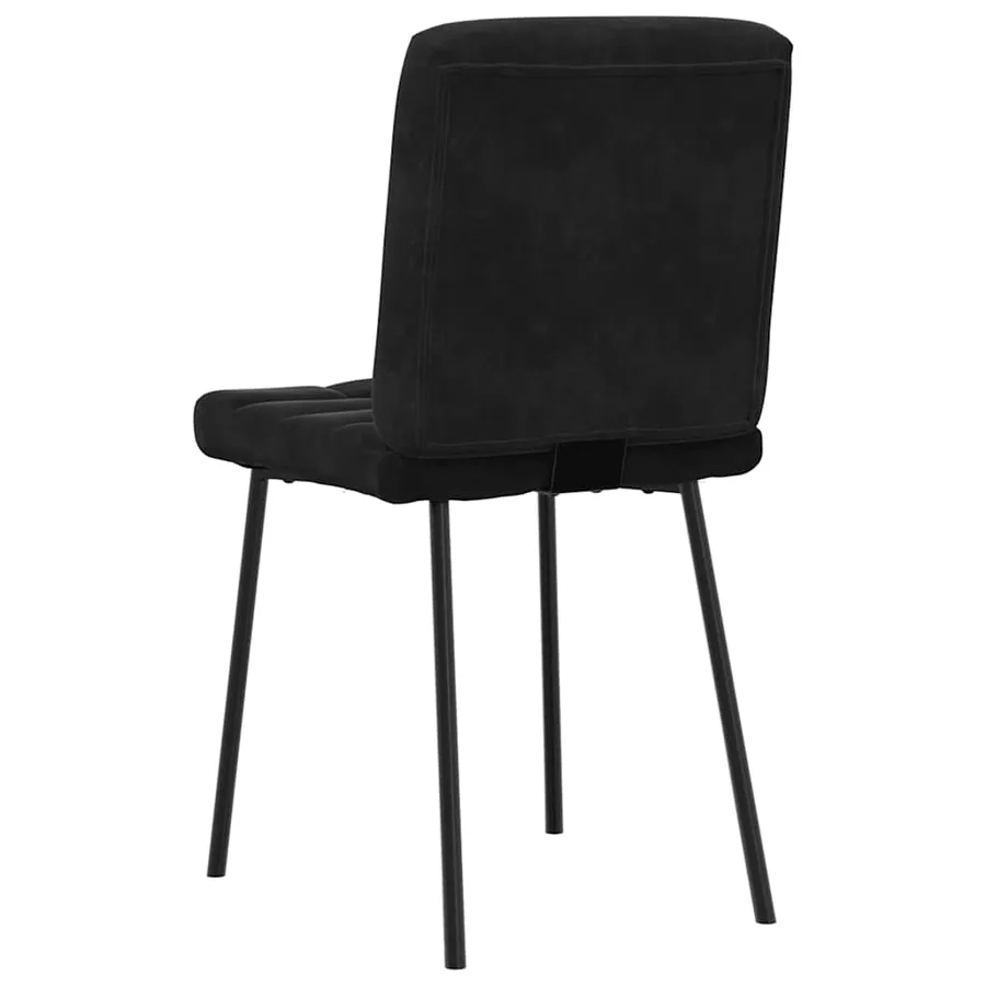 Chaises à manger lot de 4 Noir Velours - 6