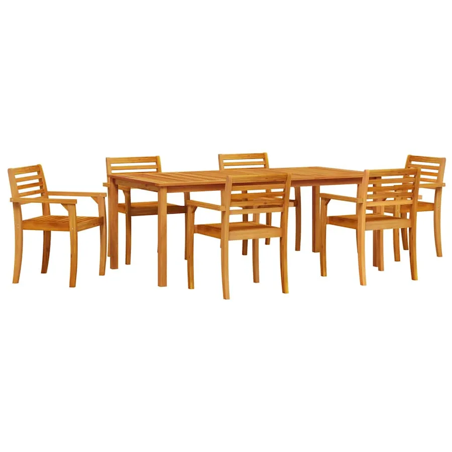 Ensemble de salle à manger pour jardin 9 pcs Marron - 2