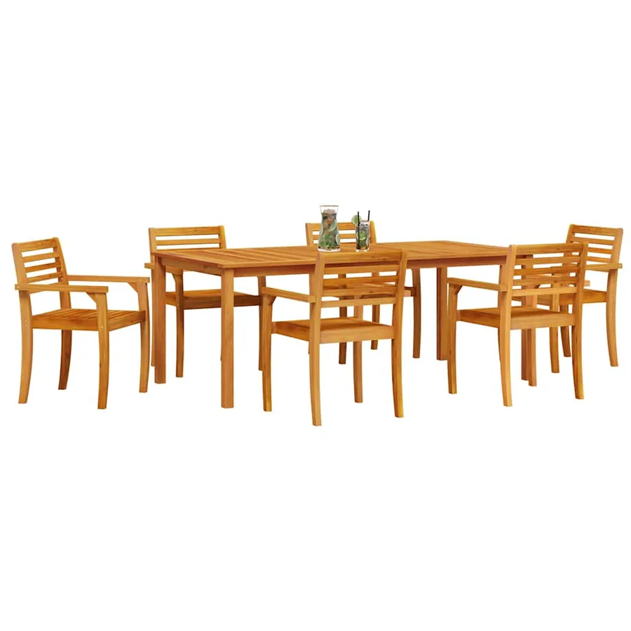 Ensemble de salle à manger pour jardin 9 pcs Marron - 3