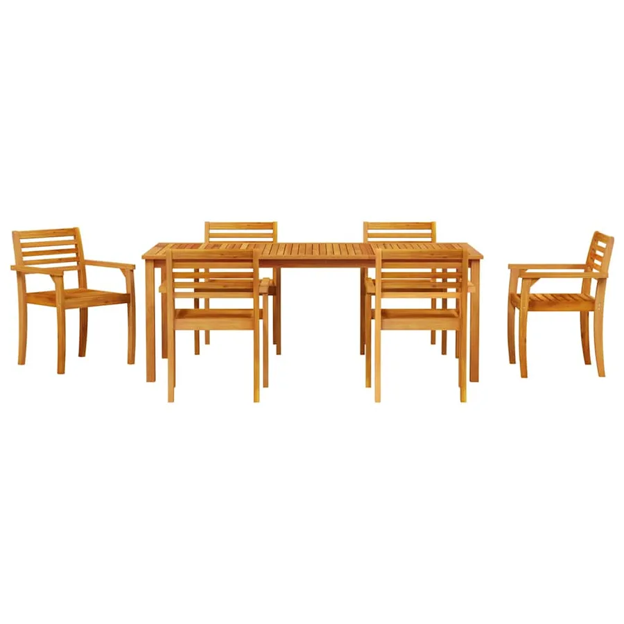 Ensemble de salle à manger pour jardin 9 pcs Marron - 7