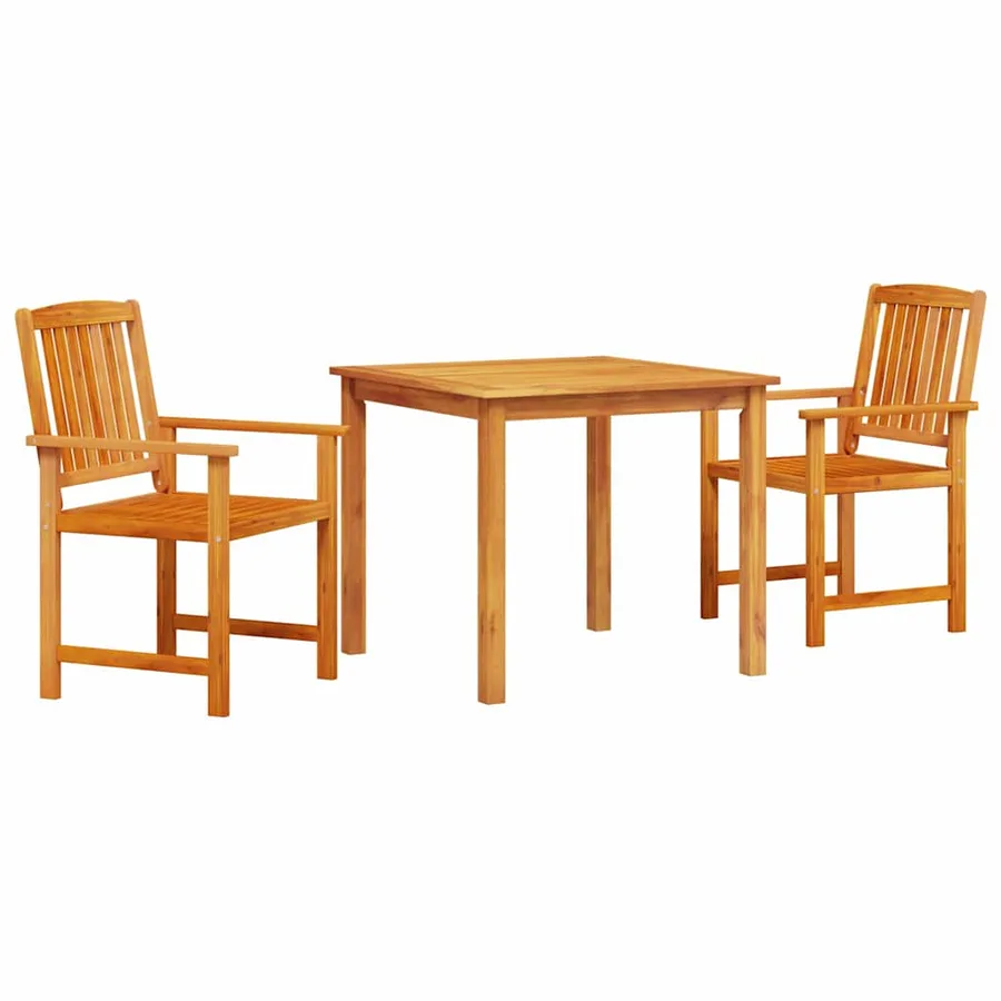 Ensemble de salle à manger pour jardin 3 pcs Marron - 2