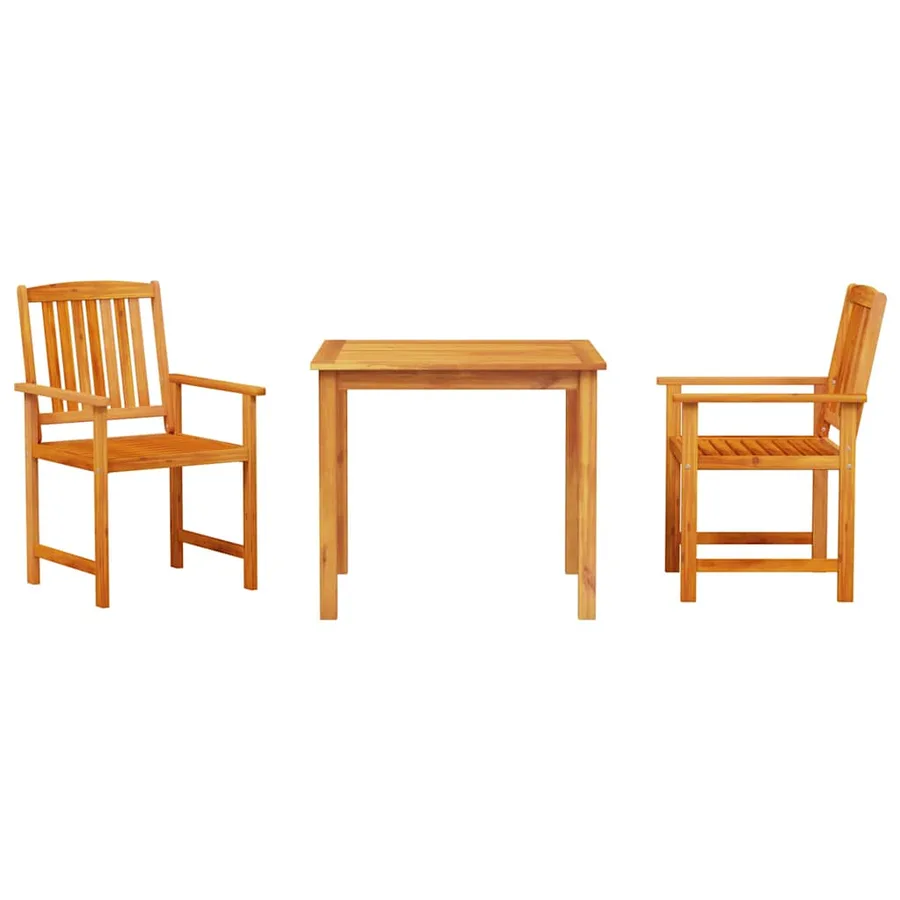 Ensemble de salle à manger pour jardin 3 pcs Marron - 7