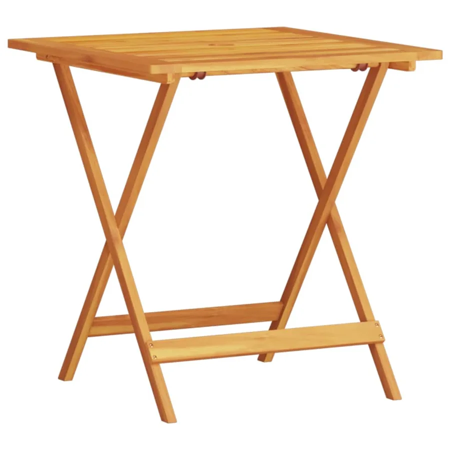 Ensemble bistro pliant 3 pcs Marron Bois d'Acacia Massif - 6