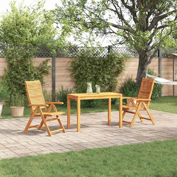 Ensemble de salle à manger pour jardin 3 pcs Marron