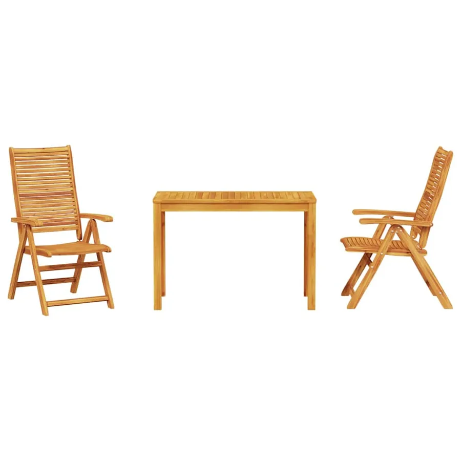 Ensemble de salle à manger pour jardin 3 pcs Marron - 7