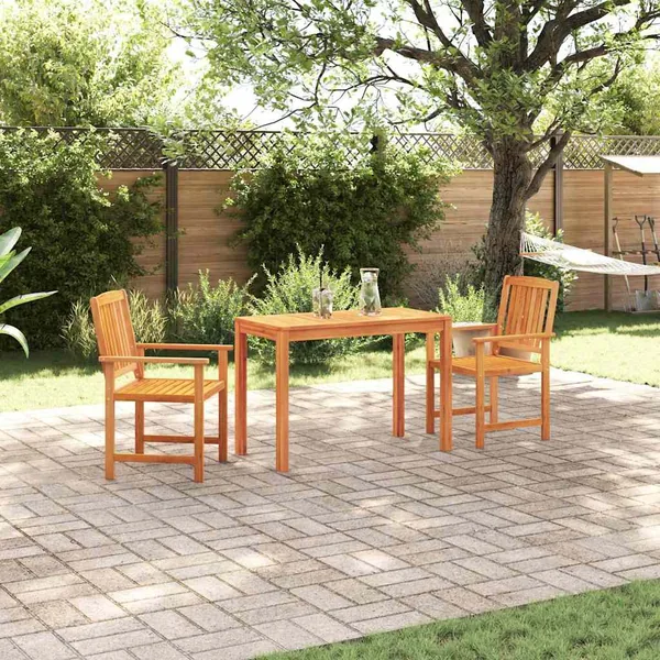 Ensemble de salle à manger pour jardin 3 pcs Marron
