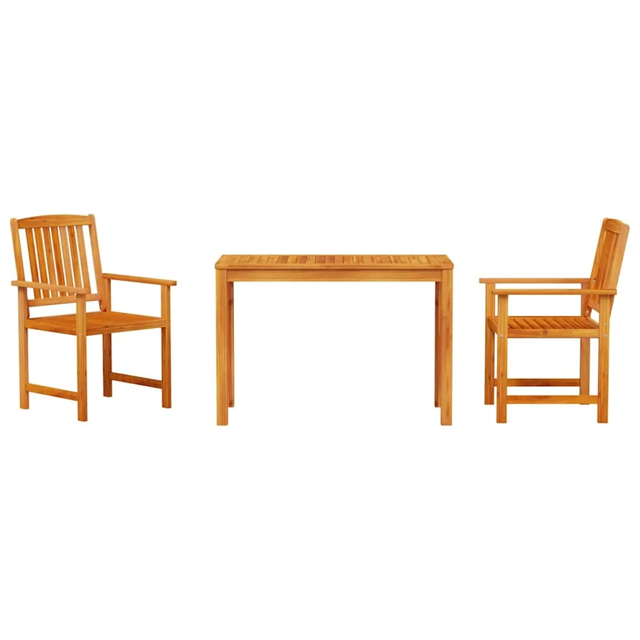 Ensemble de salle à manger pour jardin 3 pcs Marron - 7