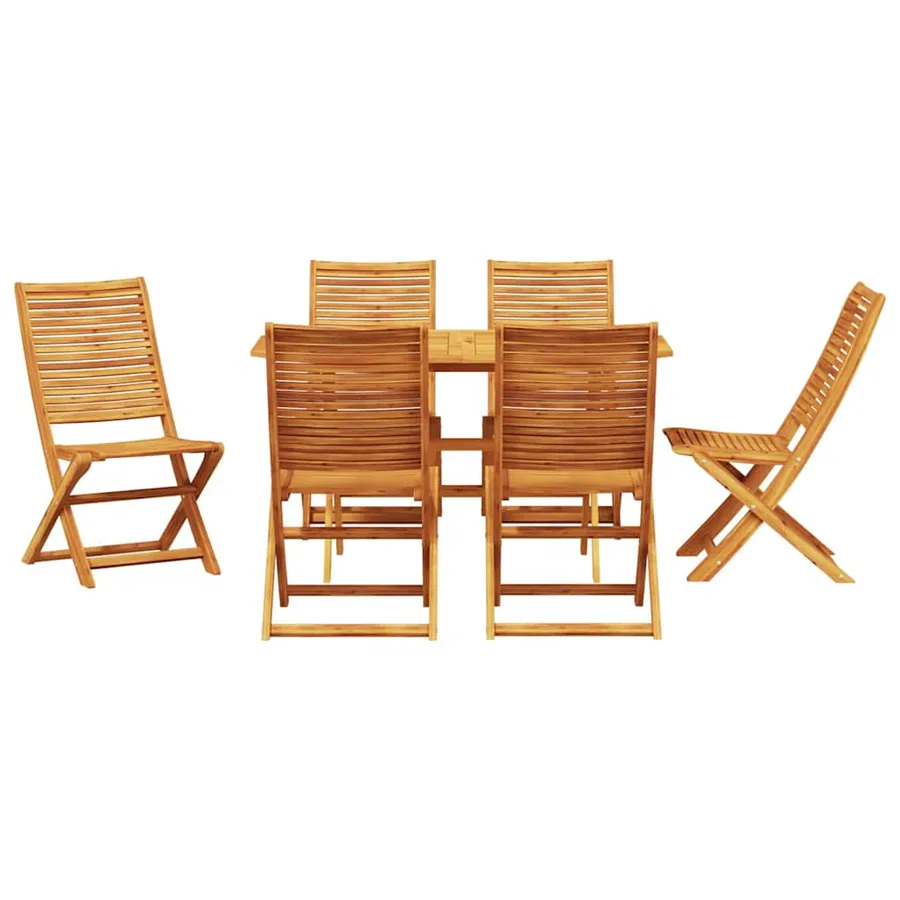 Ensemble de salle à manger pour jardin 7 pcs Marron - 7
