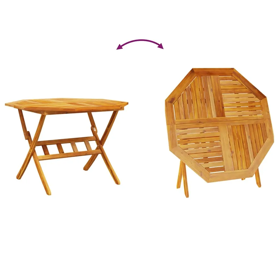 Ensemble de salle à manger pour jardin 5 pcs Marron - 12