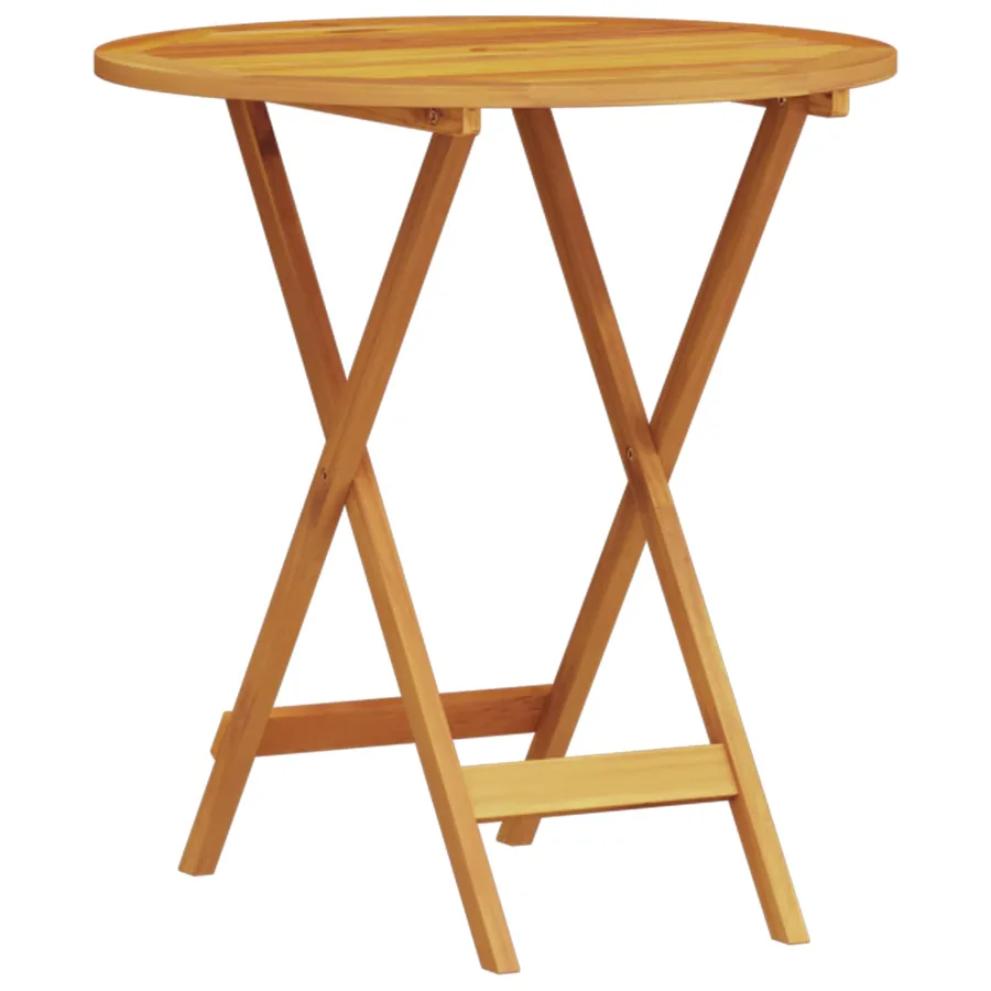 Ensemble bistro pliant 3 pcs Marron Bois d'Acacia Massif - 6