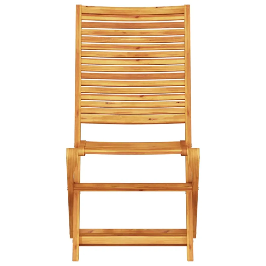 Ensemble bistro pliant 3 pcs Marron Bois d'Acacia Massif - 9