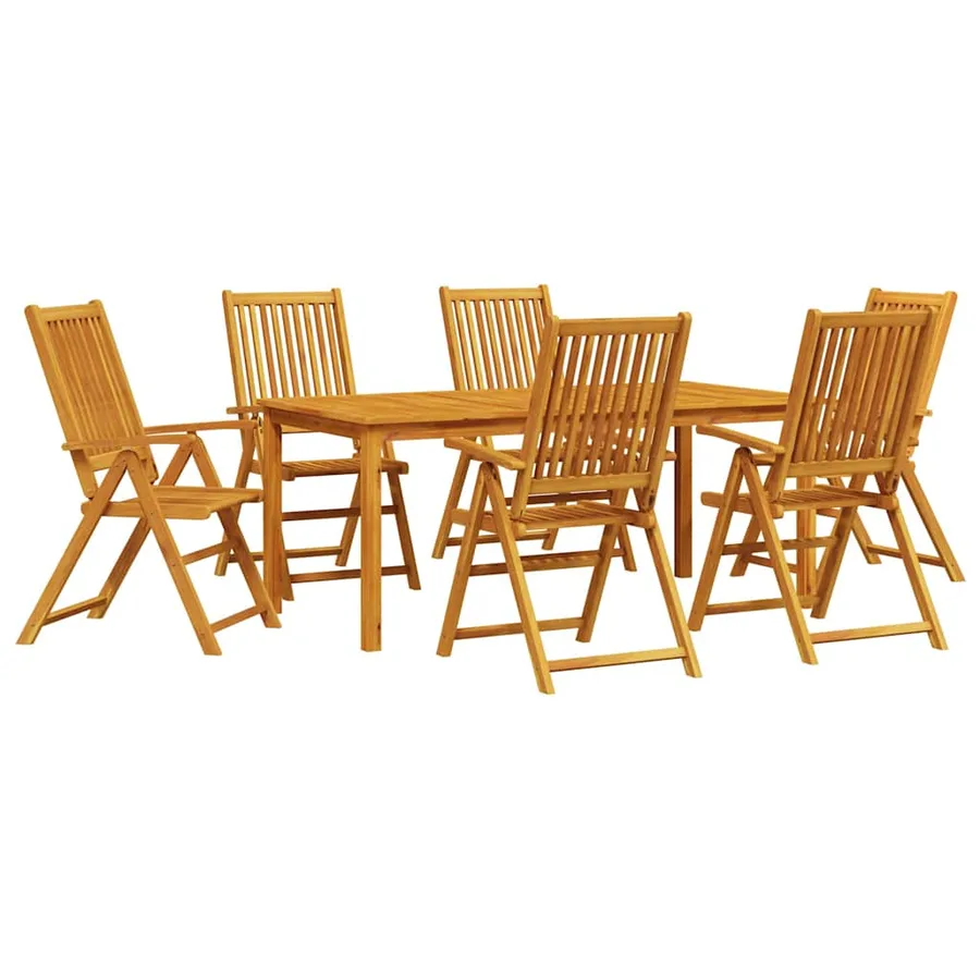 Ensemble de salle à manger pour jardin Pliable 7 pcs Marron - 2