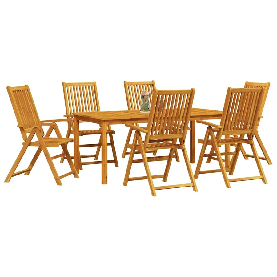 Ensemble de salle à manger pour jardin Pliable 7 pcs Marron - 3