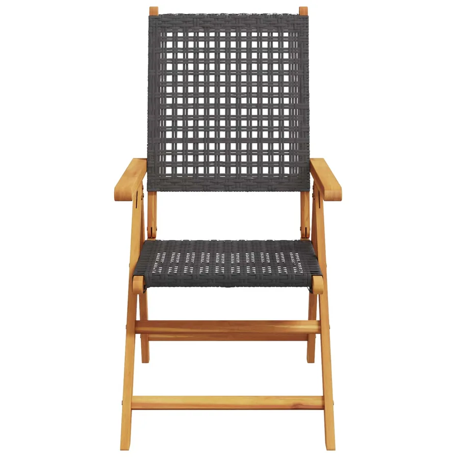 Ensemble de salle à manger pour jardin 5 pcs Noir - 5